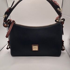 Dooney & Bourke Black and Brown Shoulder Bag